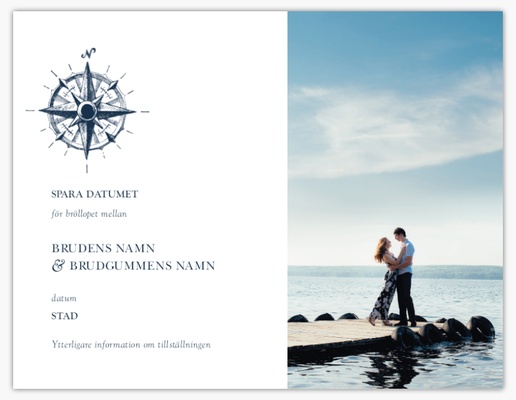 Förhandsgranskning av design för Designgalleri: Spara datumet-kort, 13,9 x 10,7 cm
