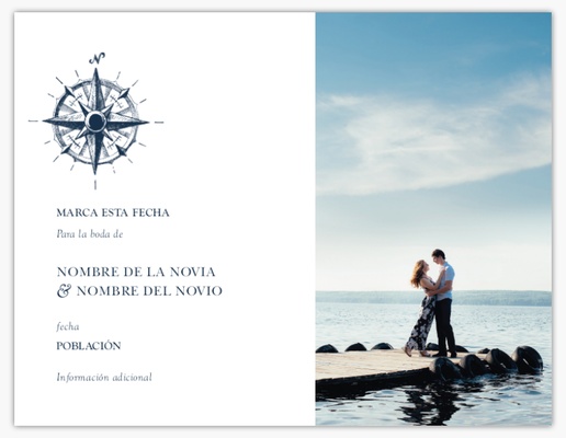 Un boda náutica clásico diseño blanco azul para Náutico con 1 imágenes
