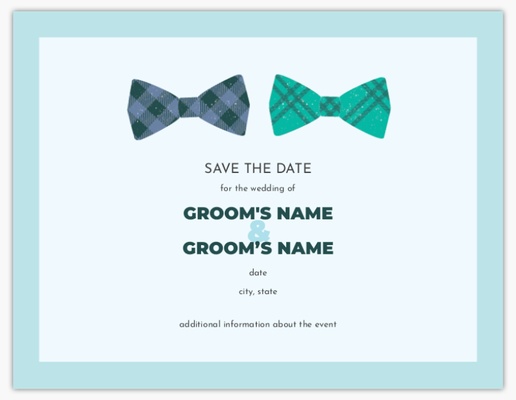 A bow ties save the date bow tie white gray design