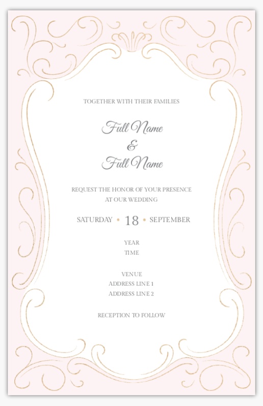Design Preview for Design Gallery: Vintage Wedding Invitations, Flat 18.2 x 11.7 cm