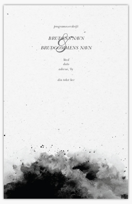 Forhåndsvisning av design for Designgalleri: Fet skrift Bryllupsprogrammer, 21,6 x 13,9 cm