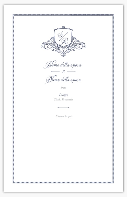 Anteprima design per Programmi di nozze: galleria di design, 21,6 x 13,9 cm