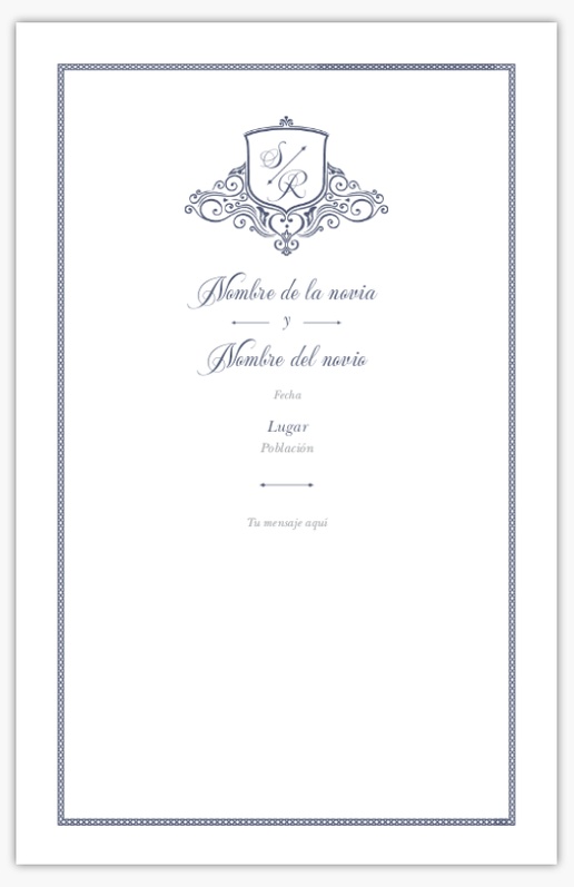 Vista previa del diseño de Programas de boda, 21,6 x 13,9 cm
