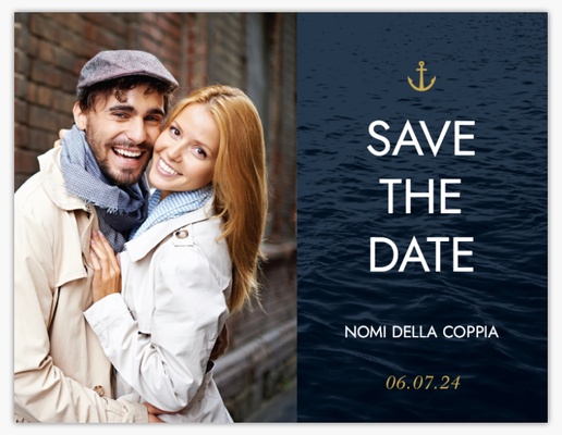 Anteprima design per Galleria di design: biglietti save the date per nautica, 13,9 x 10,7 cm