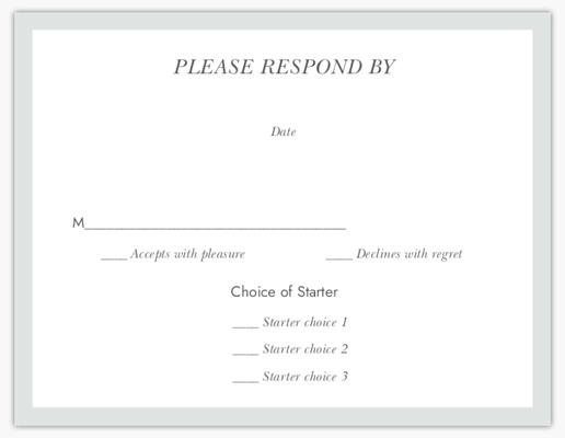 Design Preview for  Wedding RSVP Cards Templates, 5.5" x 4" Flat