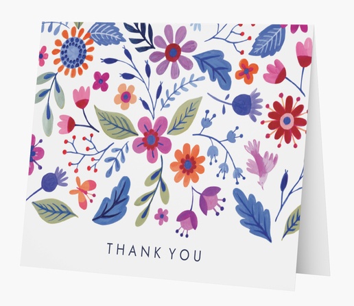 Design Preview for Patterns & Textures Custom Thank You Cards Templates, Folded 5.5" x 4"