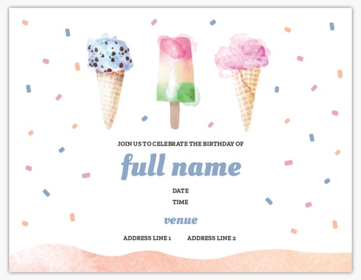 Design Preview for Fun & Whimsical Invitations & Announcements Templates, 5.5" x 4" Flat