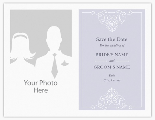 Design Preview for Templates for Elegant Save The Date Cards , Flat 10.7 x 13.9 cm