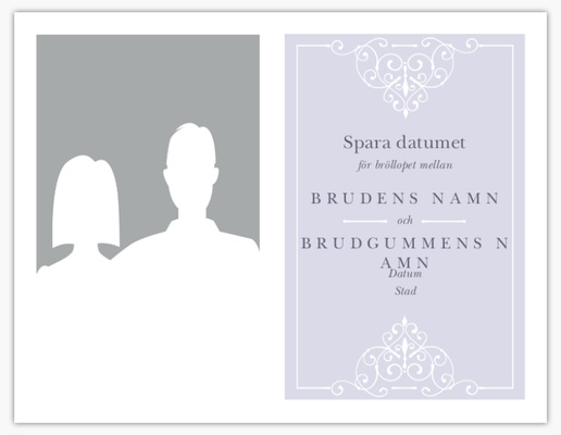 Förhandsgranskning av design för Designgalleri: Traditionell & klassisk Spara datumet-kort, 13,9 x 10,7 cm