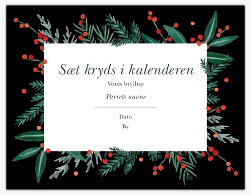 Forhåndsvisning af design for Designgalleri: Vinter Sæt kryds i kalenderen-kort, 13,9 x 10,7 cm