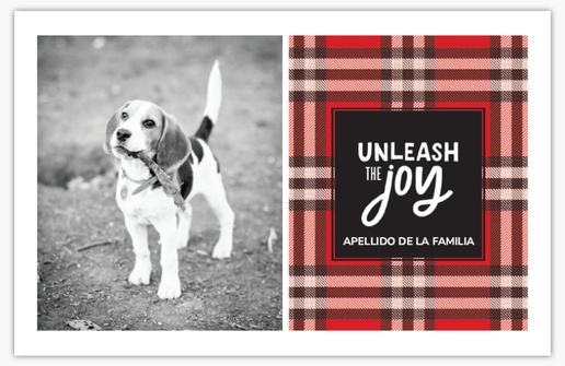 Un Tarjeta de Navidad de animales tarjeta de vacaciones de perro diseño marrón rosa para Días festivos con 1 imágenes