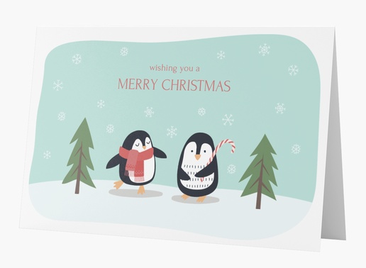 A christmas penguin white gray design for Greeting