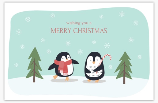 A christmas penguin white gray design for Greeting