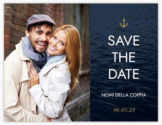 Anteprima design per Galleria di design: biglietti save the date per nautica, 13,9 x 10,7 cm