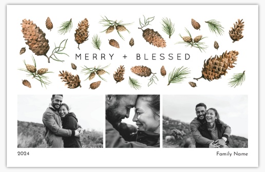 A 3 picture seasonal gray brown design for Christmas with 3 uploads