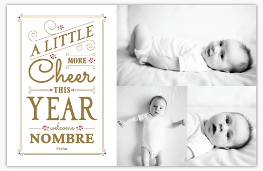 Un foto 3 tarjeta de vacaciones para bebé diseño blanco gris para Tema con 3 imágenes