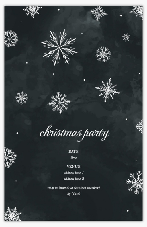 Design Preview for Christmas Invitations & Announcements Templates, 4.6” x 7.2” Flat