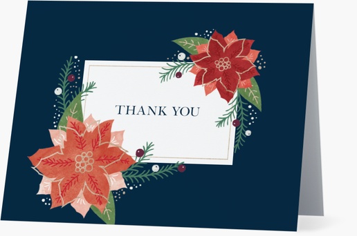 A holiday christmas thank you blue white design for Holiday