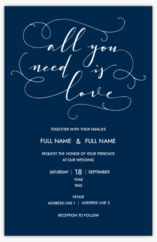 Design Preview for Design Gallery: Nautical Wedding Invitations, 6" x 9" Flat