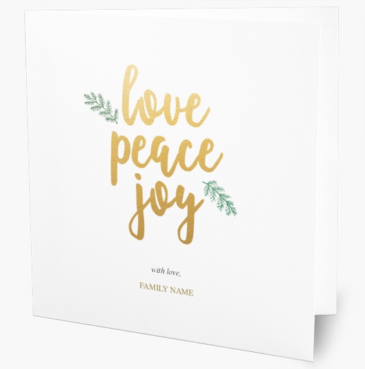 Design Preview for Design Gallery: Peace Christmas Cards, Folded 5.5" x 5.5" 