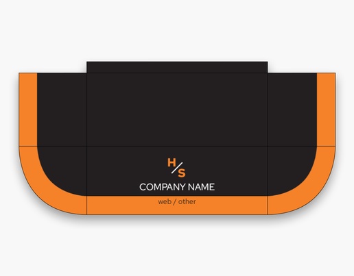 A monogram simple black orange design