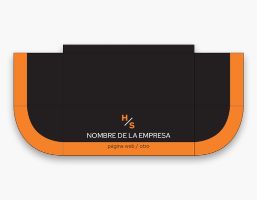 Un monograma simple diseño negro naranja