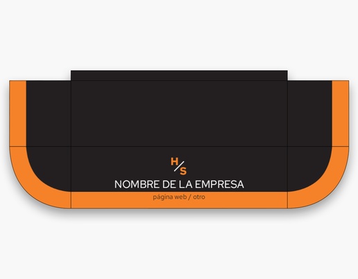 Un simple monograma diseño negro naranja