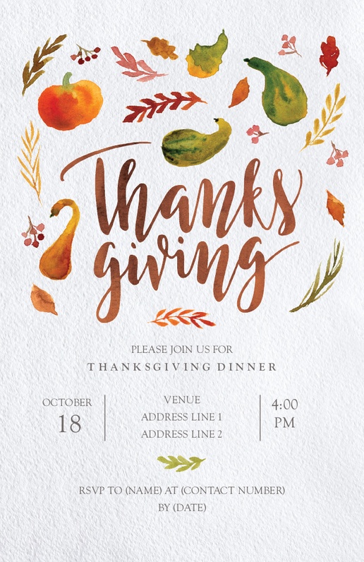 A thanksgiving celebration typography white brown design for Thanksgiving