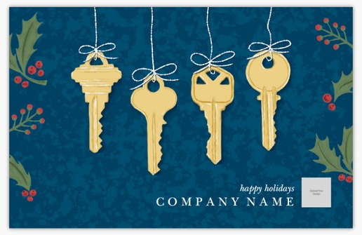 A home sales house keys blue gray design for Greeting with 1 uploads