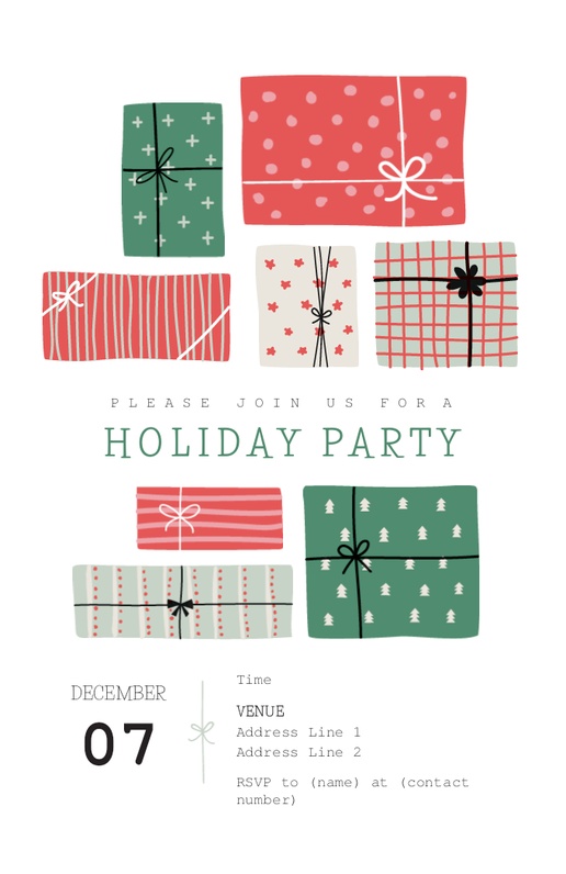 A christmas presents holiday party pink gray design for Events