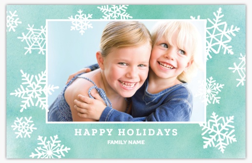 A photo fun snowflakes white blue design for Traditional & Classic with 1 uploads