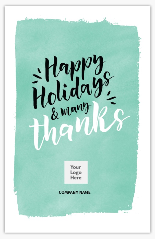 A happy holidays and many thanks holiday thank you gray blue design for Business with 1 uploads
