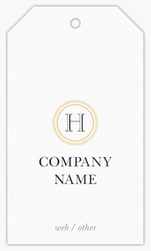 Design Preview for Elegant Hang Tags Templates, 2" x 3.5" Banner