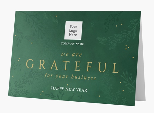 A holiday thank you business holiday green design for Traditional & Classic with 1 uploads