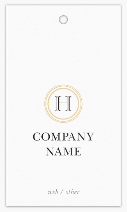 Design Preview for Elegant Hang Tags Templates, 2" x 3.5" Rectangle