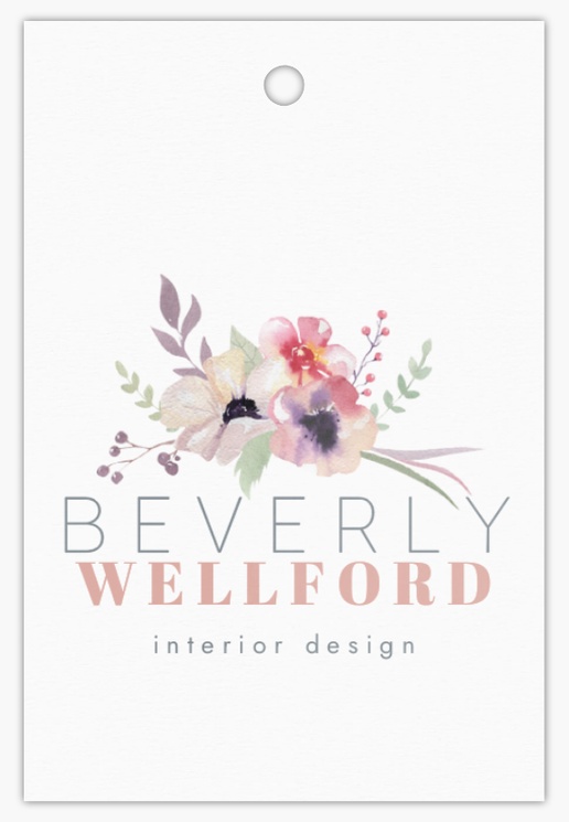 A floral boutique pink gray design for Art & Entertainment