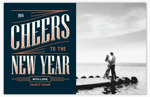 A cheers to the new year photo blue gray design for Elegant with 1 uploads