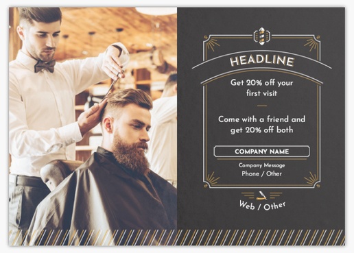 Design Preview for Design Gallery: Barbers Postcards, A6 (105 x 148 mm)
