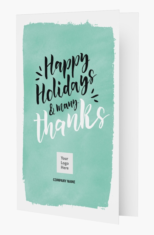 A bright thank you for a great year blue gray design for Holiday with 1 uploads
