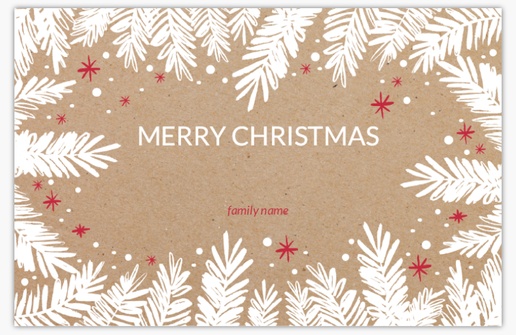 Design Preview for Snowflakes & Winter Scenes Christmas Cards Templates, Folded 4.6" x 7.2" 