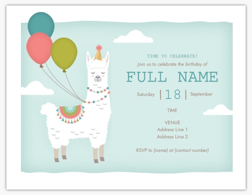 Design Preview for Fun & Whimsical Invitations & Announcements Templates, 5.5" x 4" Flat