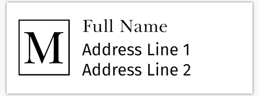 A address monogram black design for Address