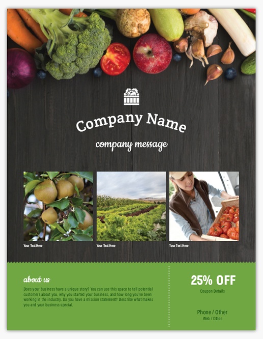A vegetables delivery gray green design for Modern & Simple
