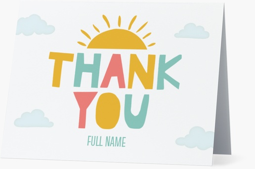 A bright thank you white orange design for Baby