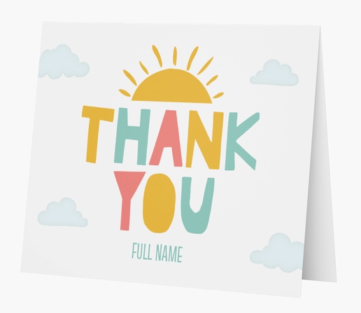 A bright thank you white yellow design for Birthday