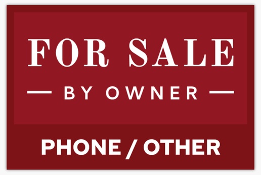 Design Preview for Design Gallery: Property & Estate Agents Lawn Signs, 18" x 27" Horizontal