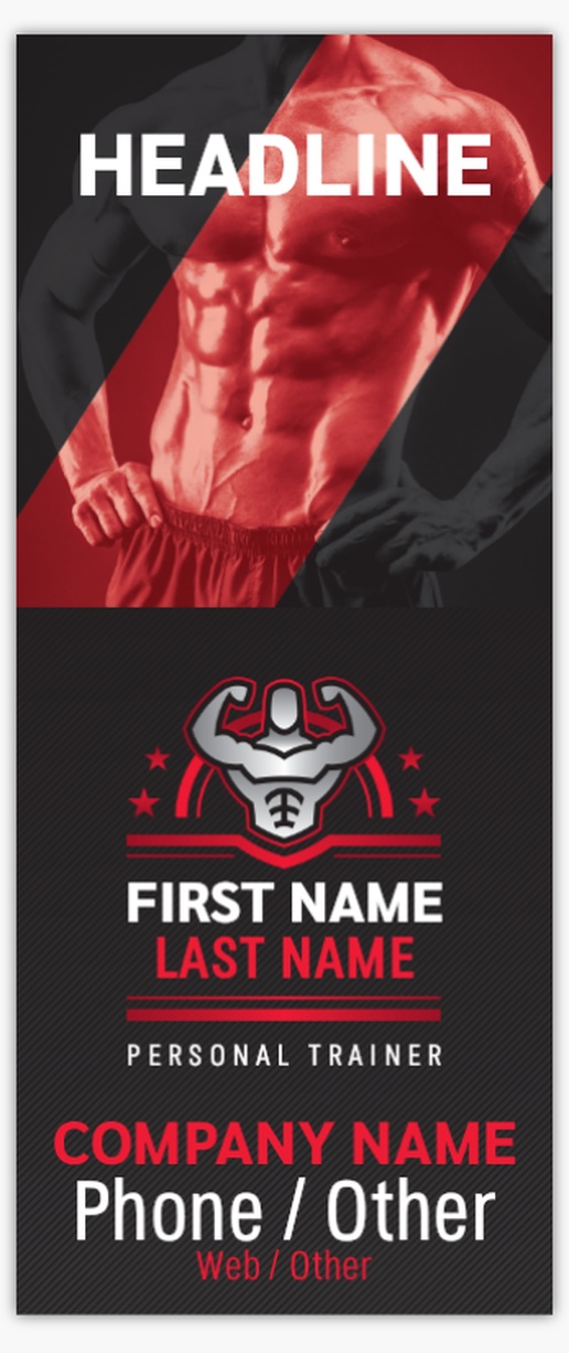 A bodybuilder gym gray red design