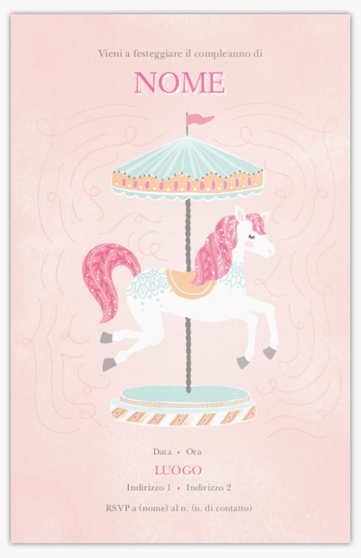 Anteprima design per Inviti di compleanno per bambini , 18.2 x 11.7 cm