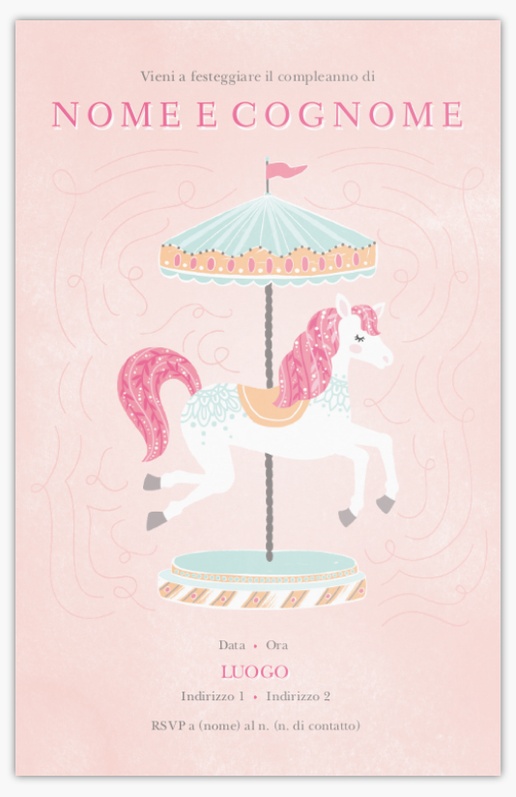 Anteprima design per Inviti di compleanno per bambini , 18.2 x 11.7 cm