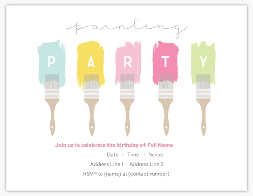 Design Preview for Design Gallery: Fun & Whimsical Invitations & Announcements, 5.5" x 4" Flat